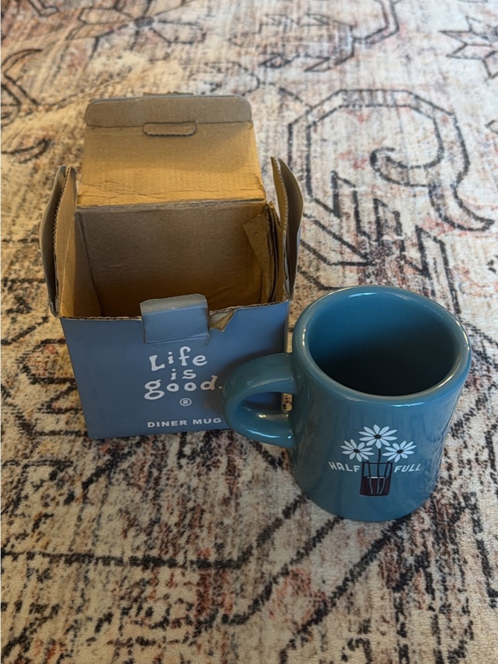 Life is Good “Half Full” Diner Mug